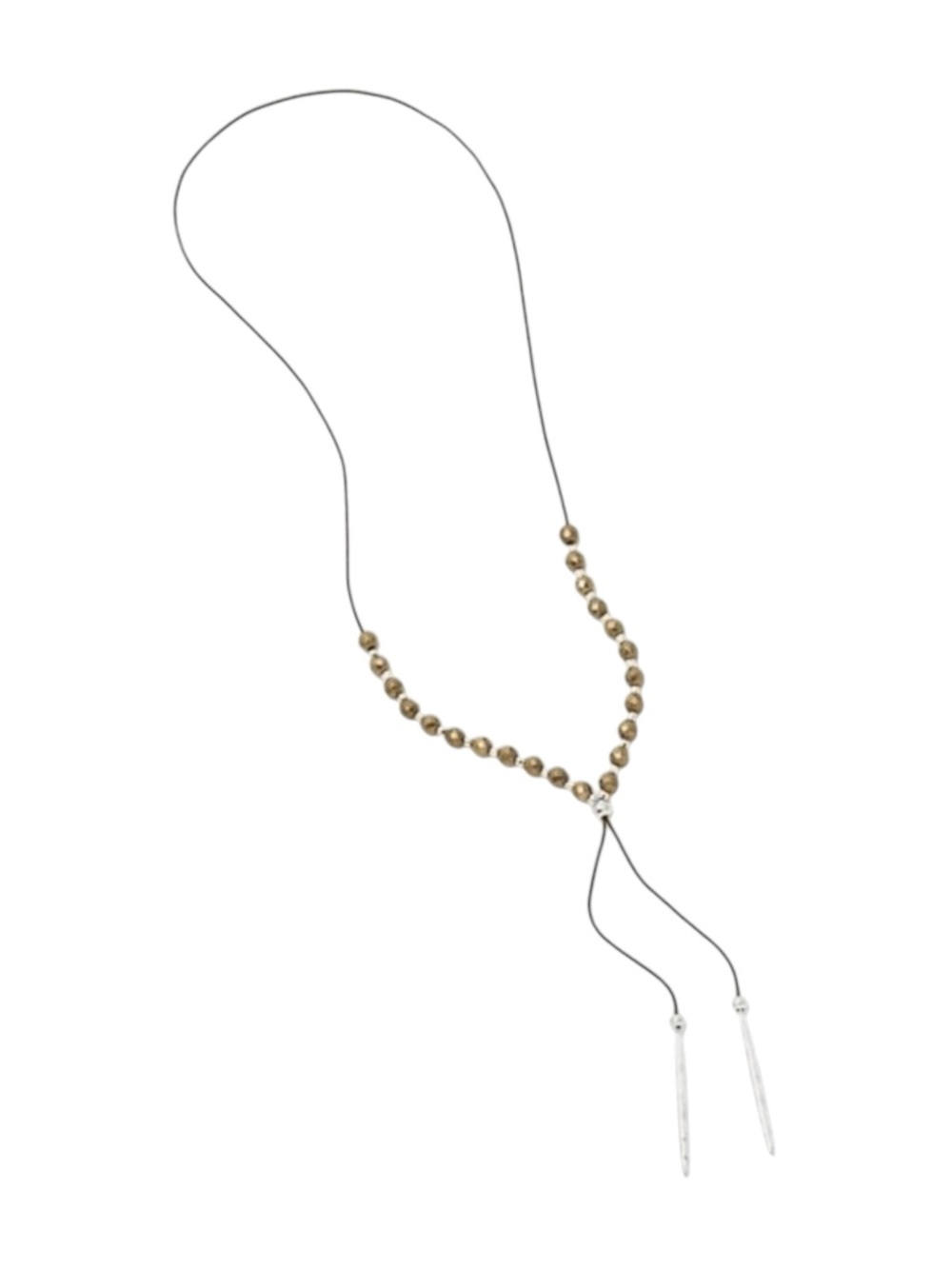 new Gorjana ϟ Pyrite Gem Beaded Necklace ϟ 18K Silverplated ϟ Energy Spiritual - Picture 9 of 13